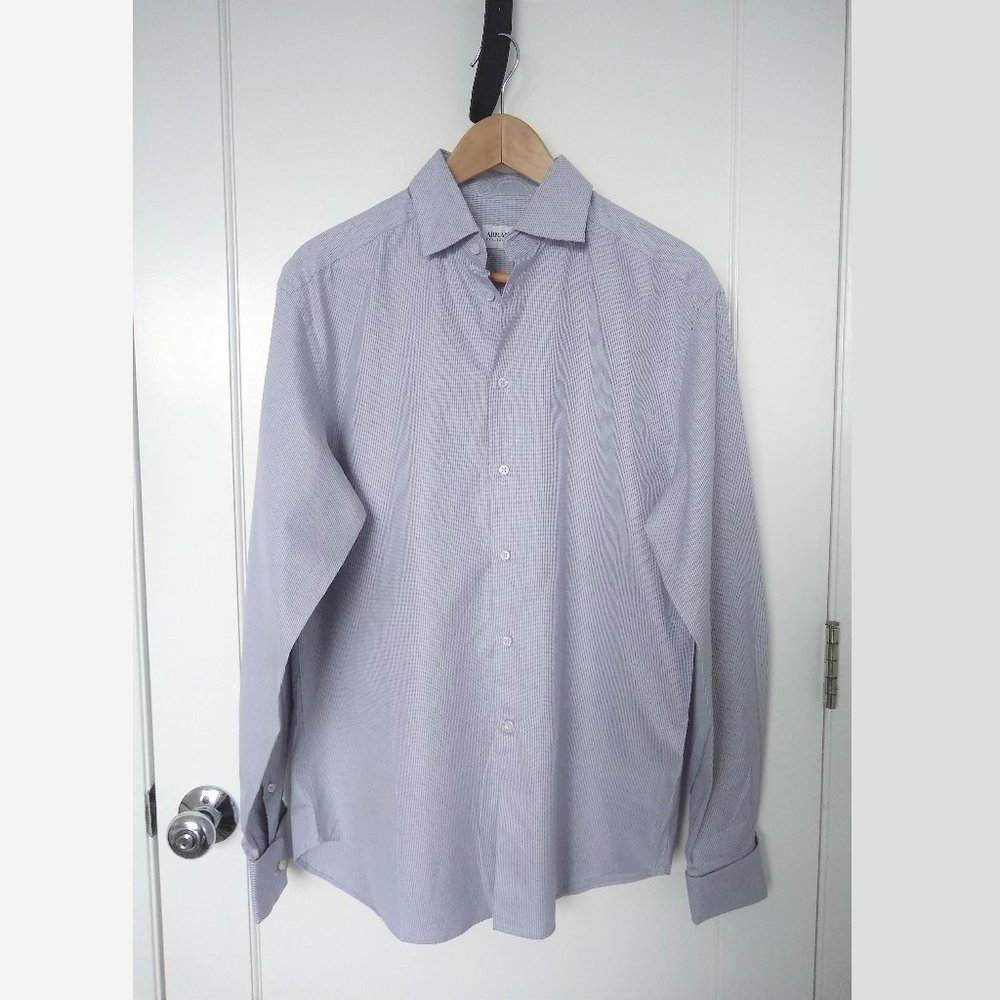 Armani Light Blue-Gray Dress Shirt (15.5 Neck)
